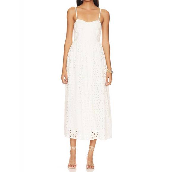 NEW KARINA GRIMALDI kaur eyelet dress in white - Picture 1 of 4